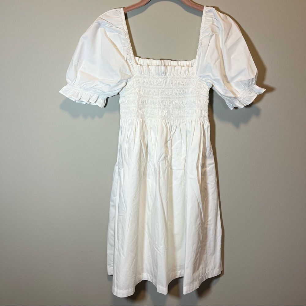 Abercrombie & Fitch White Smocked Dress Small NWT